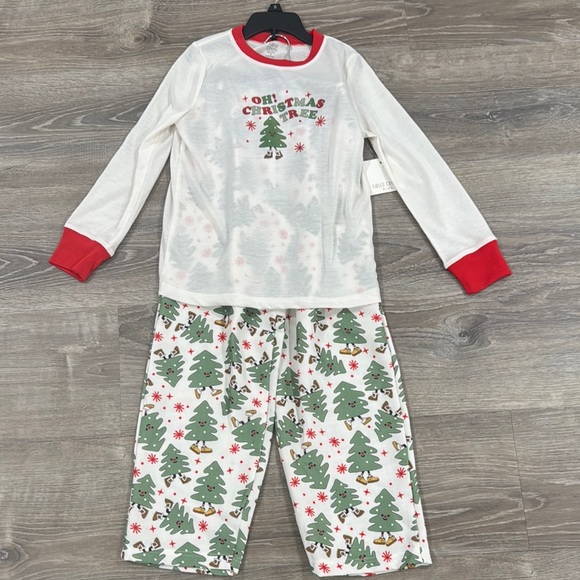 Falls Creek Other - Falls Creek Christmas Tree Pajama Set - White & Red